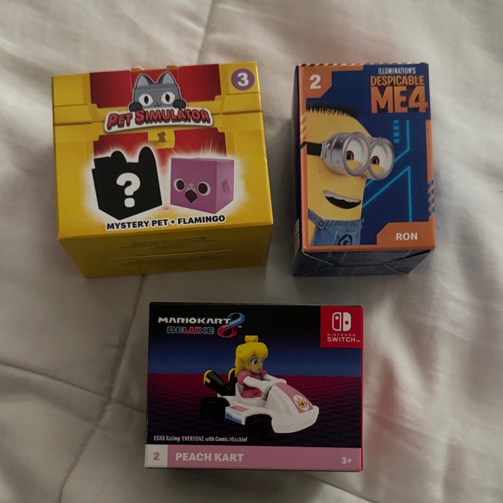Pet Simulator, Despicable Me 4, and Mario Kart Toy’s McDonald’s New Sealed blast